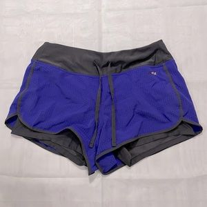 Purple athletic shorts